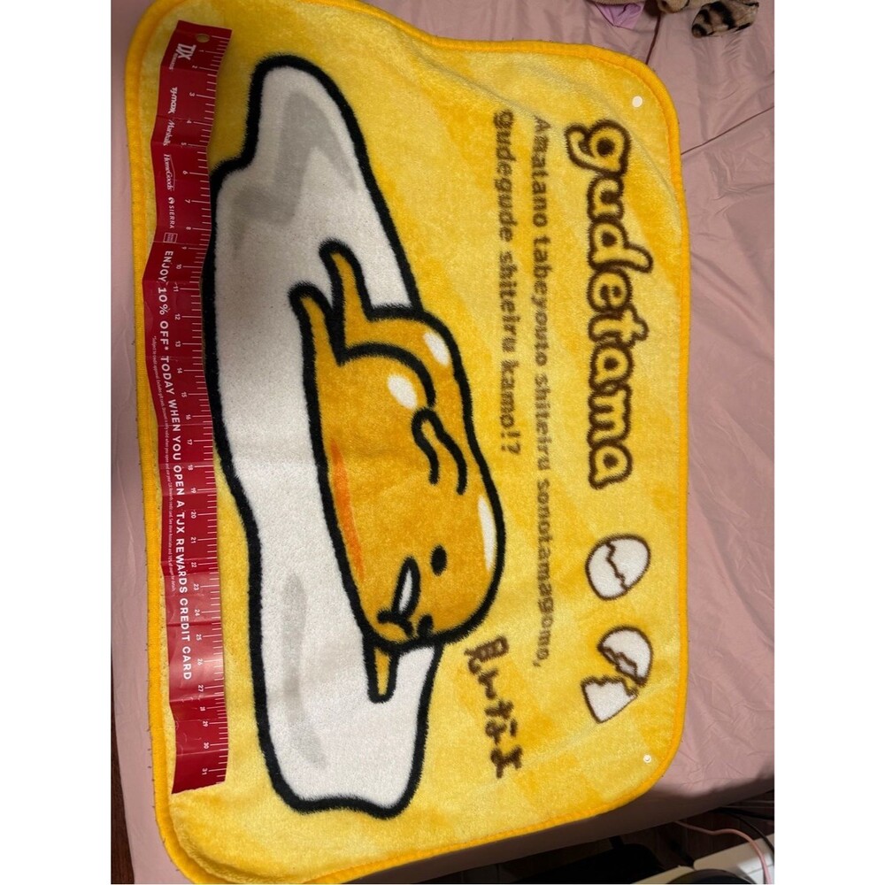 Gudetama Yellow Character Plush Blanket